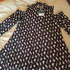 Karri Blue Cold shoulder dress